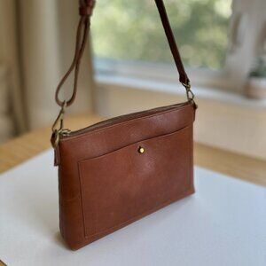 Madewell Leather Shoulder/Crossbody Bag – Cognac